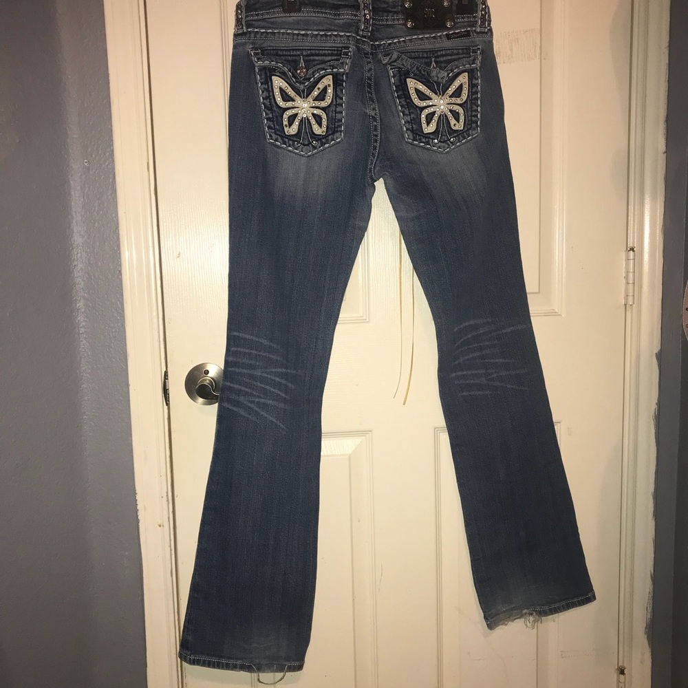Slightly worn miss me jeans